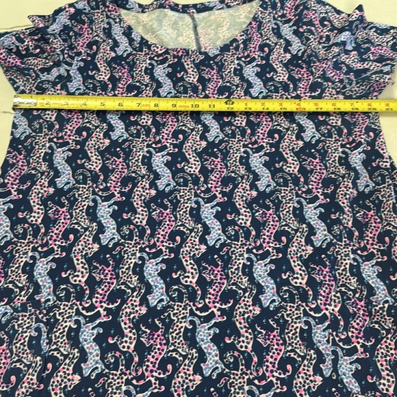 Lilly Pulitzer Cody Swing Dress Oyster Bay Navy on the Catwalk EUC XL. - Picture 6 of 8